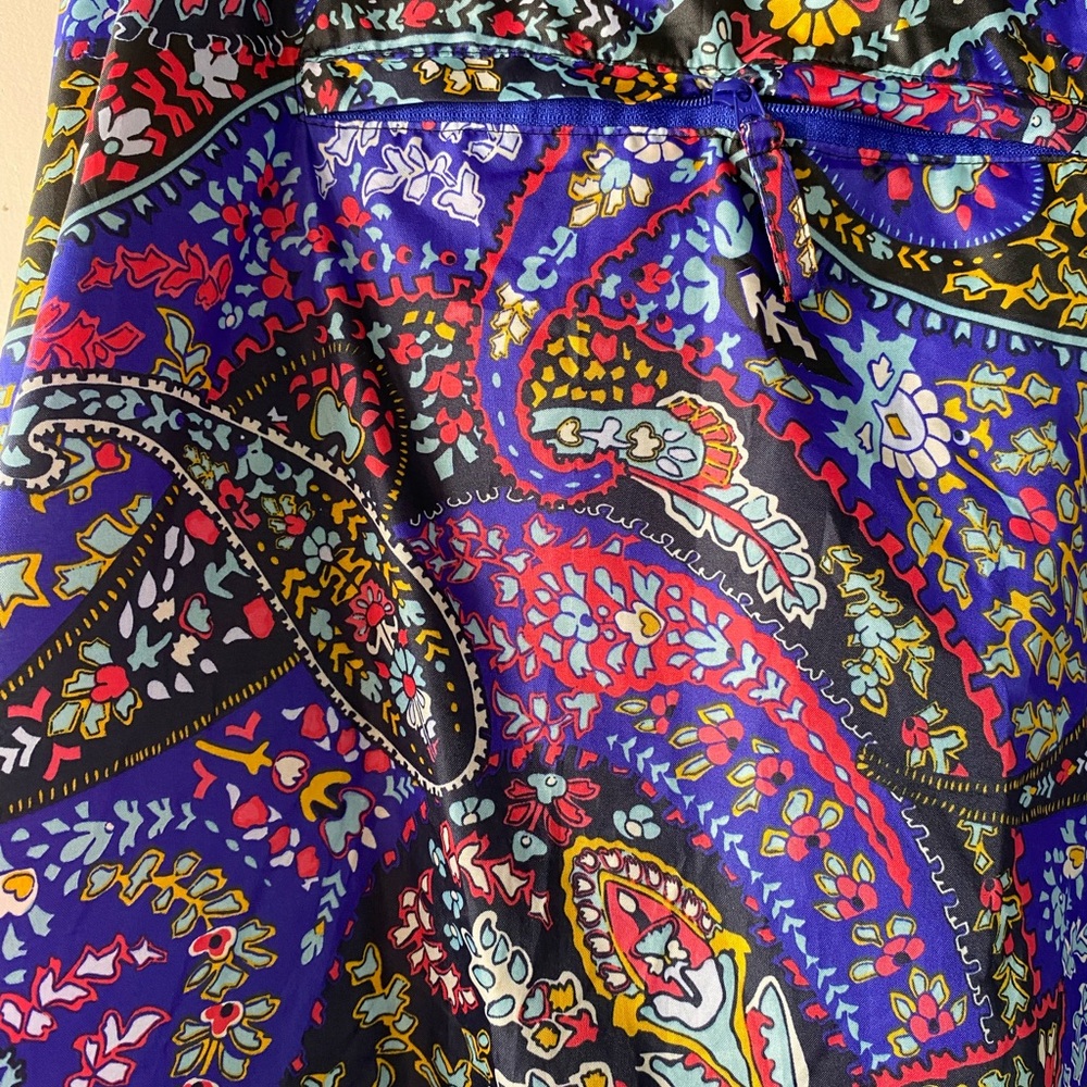 Vera Bradley Packable Rain Poncho Vibrant Paisley Print Hooded Coat OS - Picture 7 of 8